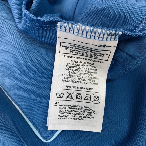 ADIDAS Blue GOLF Short Sleeve Polo Shirt Knit sz L - Picture 12 of 12